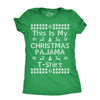 Womens This Is My Christmas Pajama T Shirt Funny Cozy Xmas PJs Tee For Ladies