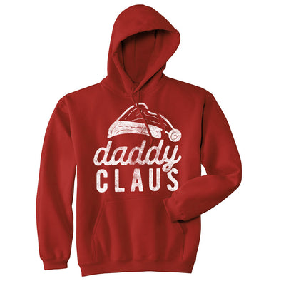 Daddy Claus Unisex Hoodie Funny Christmas Party Father Santa Claus Graphic Hooded Sweatshirt