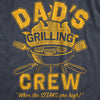 Mens Dads Grilling Crew T Shirt Funny Fathers Day Gift Cookout Barbeque Tee For Guys
