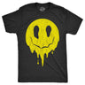 Mens Dripping Smile T Shirt Funny Melting Smiling Face Tee For Guys