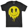 Mens Dripping Smile T Shirt Funny Melting Smiling Face Tee For Guys