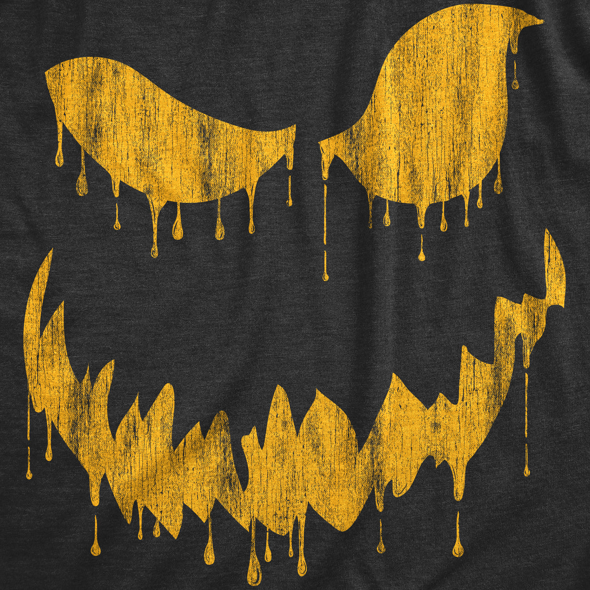 Mens Drippy Dan Pumpkin T Shirt Funny Halloween Jack O Lantern Creepy Smile Tee For Guys