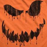 Mens Drippy Dan Pumpkin T Shirt Funny Halloween Jack O Lantern Creepy Smile Tee For Guys