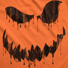 Mens Drippy Dan Pumpkin T Shirt Funny Halloween Jack O Lantern Creepy Smile Tee For Guys