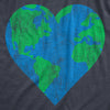 Womens I Heart Earth T Shirt Funny Cool Earth Day Nature Lovers Novelty Tee For Ladies