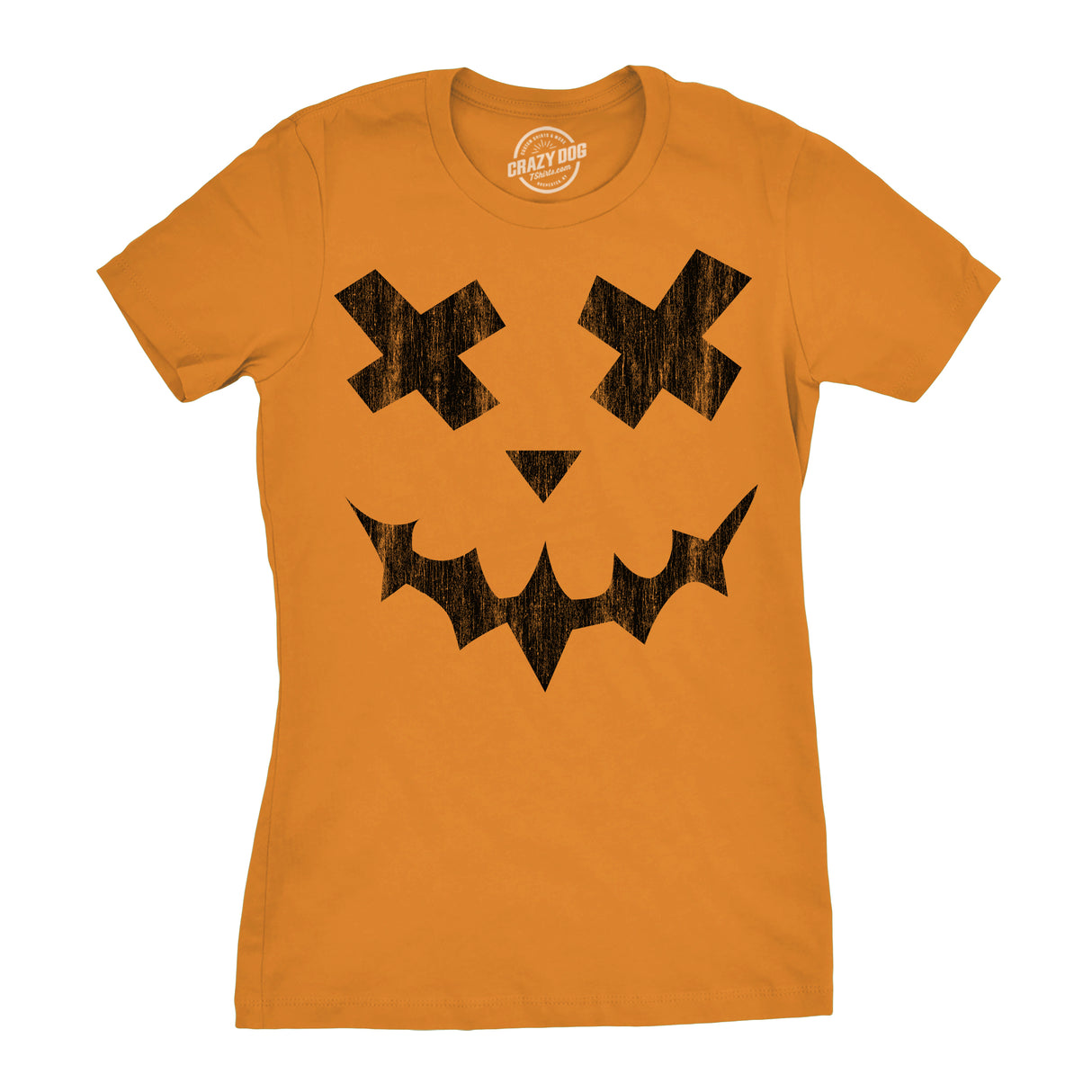 Womens Excellent Xavier Pumpkin T Shirt Funny Halloween Jack O Lantern Freaky Smile Tee For Ladies