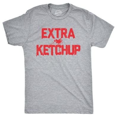 Mens Extra Ketchup T Shirt Funny Tomato Condiment Lovers Tee For Guys