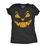 Womens Eyebrows Earl Pumpkin T Shirt Funny Halloween Jack O Lantern Evil Smile Tee For Ladies