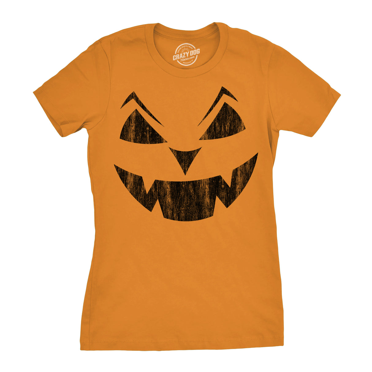 Womens Eyebrows Earl Pumpkin T Shirt Funny Halloween Jack O Lantern Evil Smile Tee For Ladies