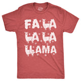 Mens Fa La La La Llama T Shirt Funny Xmas Parody Song Joke Tee For Guys