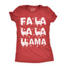 Womens Fa La La La Llama T Shirt Funny Xmas Parody Song Joke Tee For Ladies