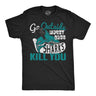 Mens Go Outside Worst Case Sharks Kill You T Shirt Funny Shark Attack Outdoors Joke Tee For Guys