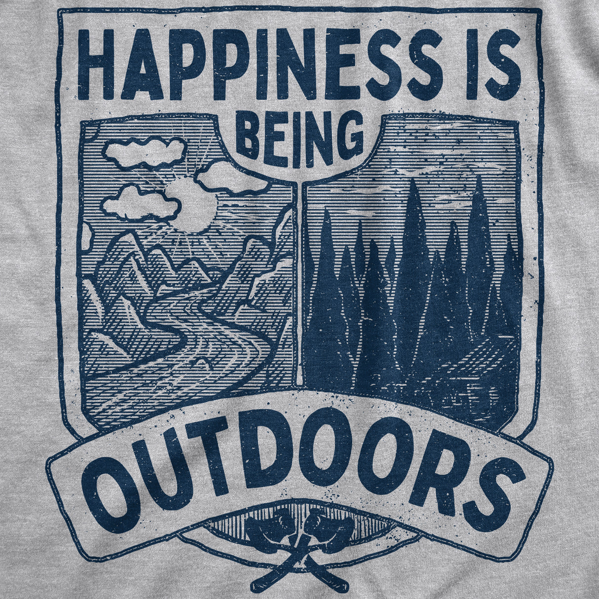 Happiness Is Being Outdoors Unisex Hoodie Funny Cool Nature Hiking Camping Lovers Hooded Sweatshirt