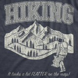 Womens Hiking It Looks A Lot Flatter On The Map T Shirt Funny Outdoors Exploring Lovers Joke Tee For Ladies