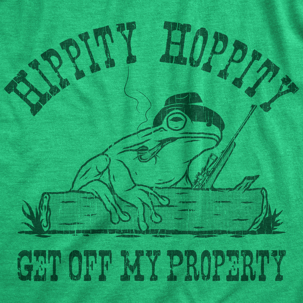 Womens Hippity Hoppity Get Off My Property T Shirt Funny Threatening Frog Joke Tee For Ladies