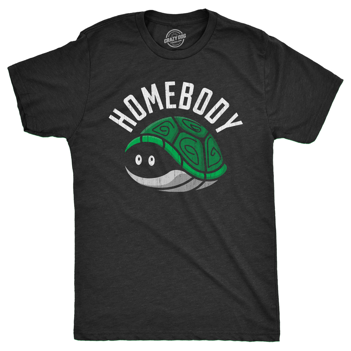 Mens Homebody T Shirt Funny Introverted Turtle Shell Joke Tee for Guys