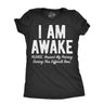 Womens  I Am Awake Please Respect My Privacy During This Difficult Time T Shirt Funny Sleepy Joke Tee For Ladies