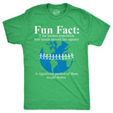 Mens Fun Fact if Humans Held Hands Around The Equator Most Of Them Would Drown T Shirt For Guys