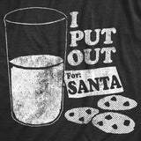 Womens I Put Out For Santa T shirt Funny Sarcastic Novelty Christmas Gift Tee