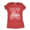 Womens Ive Got Your Holiday Spirit Right Here T Shirt Funny Xmas Rude Santa Claus Tee For Ladies