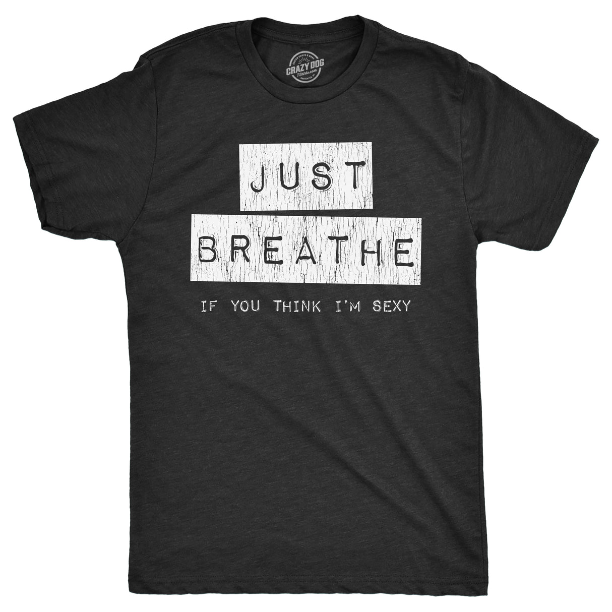 Mens Just Breathe If You Think Im Sexy T Shirt Funny Sarcastic Compliment Joke Tee For Guys