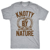 Mens Knotty By Nature T Shirt Funny Salted Soft Pretzel Joke Tee For Guys