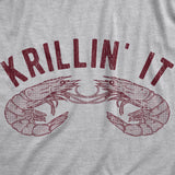 Mens Krillin It T Shirt Funny Small Sea Creature Krill Joke Tee For Guys