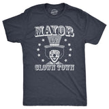 Mens Mayor Of Clown Town T Shirt Funny Circus Clowns Joke Tee For Guys