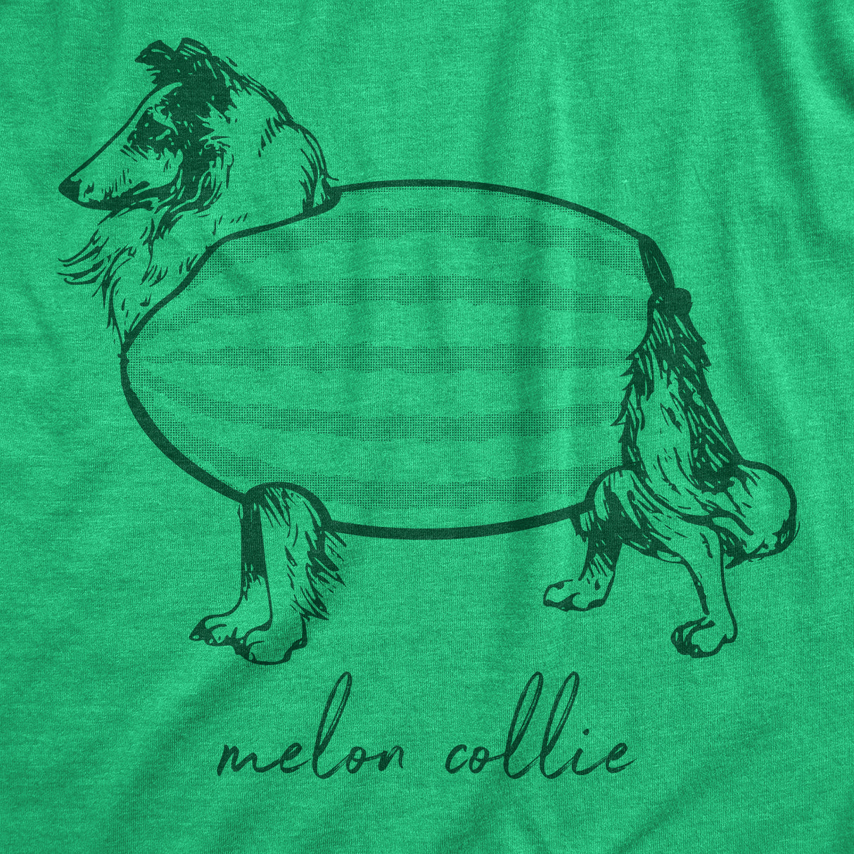 Mens Melon Collie T Shirt Funny Puppy Dog Melancholy Joke Tee For Guys