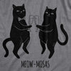 Mens Meow Mosas T Shirt Funny Drinking Party Cat Brunch Lovers Tee For Guys