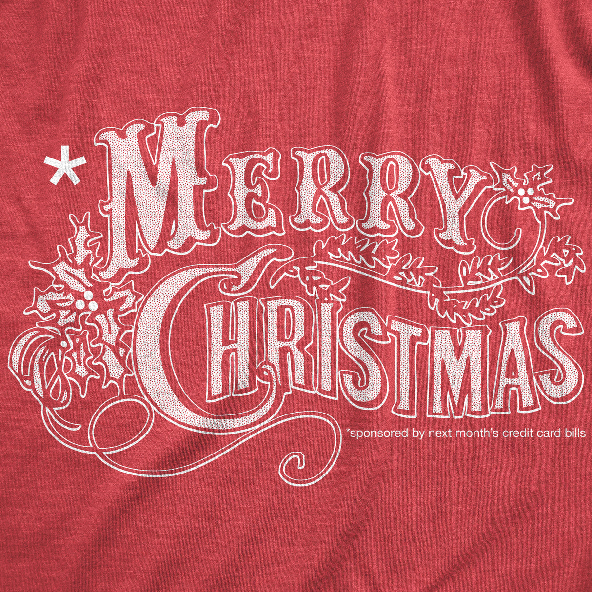 Mens Merry Christmas T Shirt Funny Credit Card Bills Joke Tee For Guys