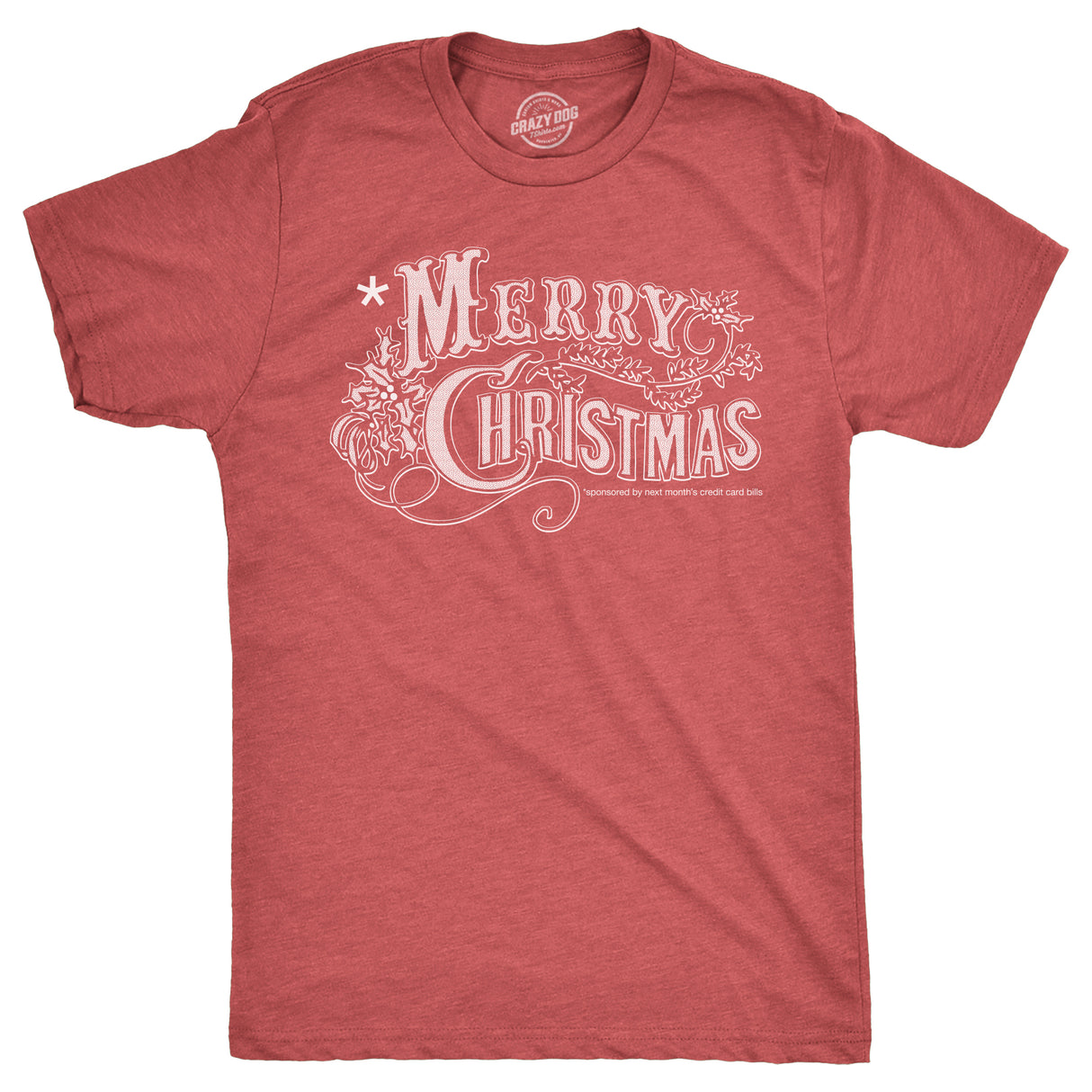 Mens Merry Christmas T Shirt Funny Credit Card Bills Joke Tee For Guys