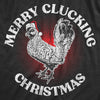 Mens Merry Clucking Christmas T Shirt Funny Xmas Rooster Chicken Joke Tee For Guys