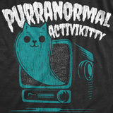 Womens Purranormal Activikitty T Shirt Funny Paranormal Cat T Shirt for Women Graphic Halloween Tee