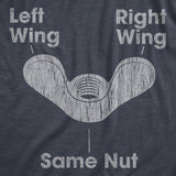 Womens Left Wing Right Wing Same Nut T Shirt Funny Tool Hardware Political Joke Tee For Ladies