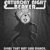 Mens Saturday Night Beaver T Shirt Funny Dancing Disco Joke Tee For Guys