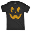 Mens Side Eye Steve Pumpkin T Shirt Funny Halloween Jack O Lantern Weird Smile Tee For Guys