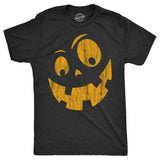 Mens Silly Jack Pumpkin T Shirt Funny Halloween Jack O Lantern Goofy Smile Tee For Guys