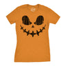 Womens Skeletal Steve Pumpkin T Shirt Funny Halloween Jack O Lantern Skull Smile Tee For Ladies