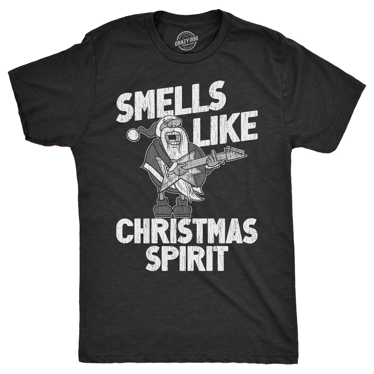 Mens Smells Like Christmas Spirit T Shirt Funny Xmas Music Parody Rock Song Tee For Guys