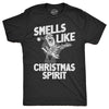 Mens Smells Like Christmas Spirit T Shirt Funny Xmas Music Parody Rock Song Tee For Guys