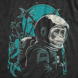 Mens Space Monkey T Shirt Funny Awesome Astronaut Ape Tee For Guys