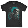 Mens Space Monkey T Shirt Funny Awesome Astronaut Ape Tee For Guys