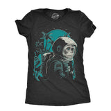 Womens Space Monkey T Shirt Funny Awesome Astronaut Ape Tee For Ladies