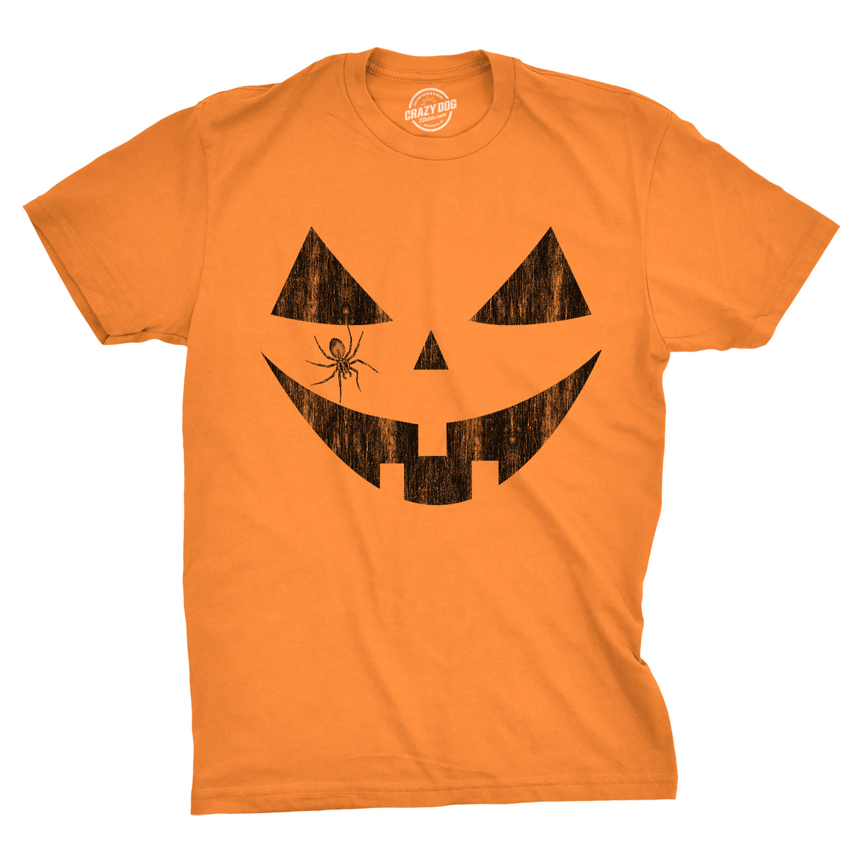 Mens Spooky and Silly Pumpkin Face T Shirts Funny Halloween Jack O Lantern Smile Tees For Guys