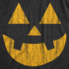 Mens Standard Jack Pumpkin T Shirt Funny Halloween Jack O Lantern Frightening Smile Tee For Guys