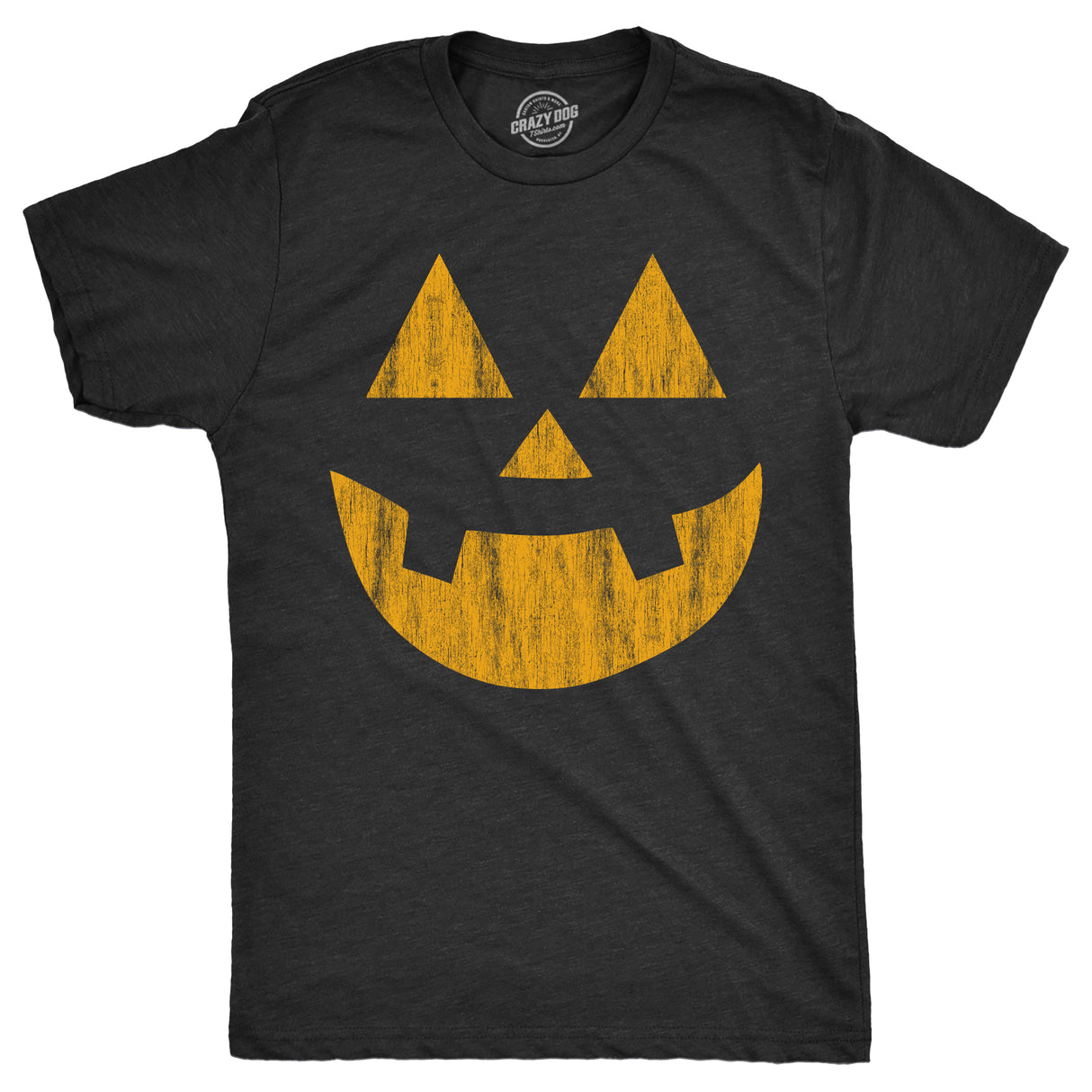 Mens Standard Jack Pumpkin T Shirt Funny Halloween Jack O Lantern Frightening Smile Tee For Guys