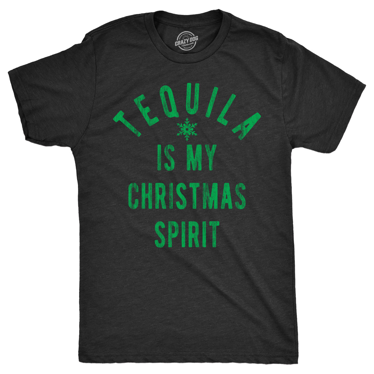 Mens Tequila Is My Christmas Spirit T Shirt Funny Xmas Holiday Booze Drinking Lovers Tee For Guys