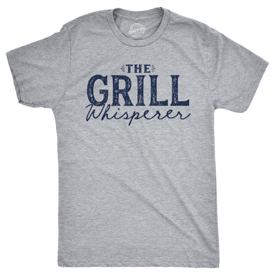 Mens The Grill Whisperer T Shirt Funny Cookout BBQ Grilling Joke Tee For Guys