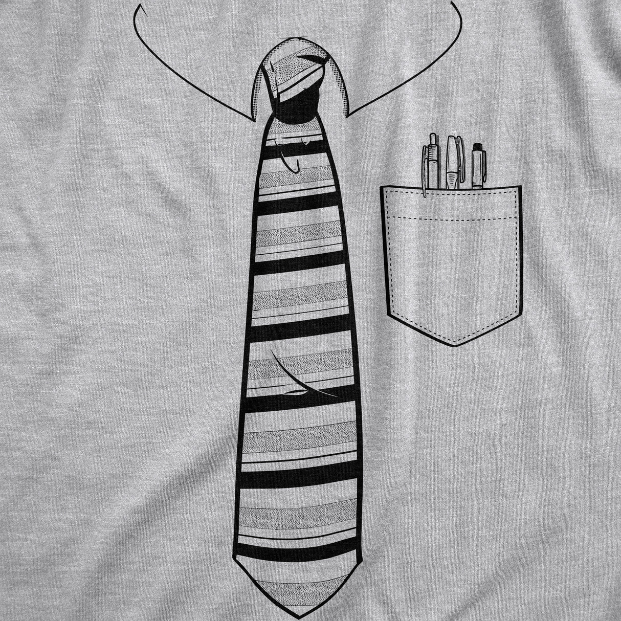 Womens Tie With Pocket Of Pens T Shirt Funny Fake Office Work Attire Joke Tee For Ladies